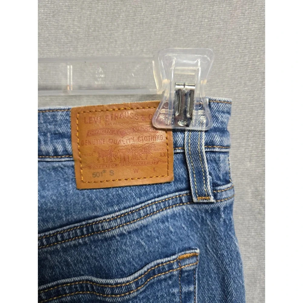 Levis Premium 501 Skinny Jeans Womens 27 Medium Wash Blue Denim 29502-0142